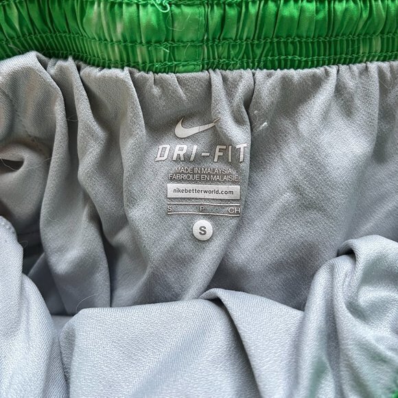 Nike Dri Fit Tempo Running Shorts Track Womens Size S Green Coral Tie Dye 455702 - Picture 4 of 6